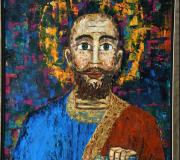 Santiago Apostol  - óleo sobre lenzo/espátula 70x100 cm